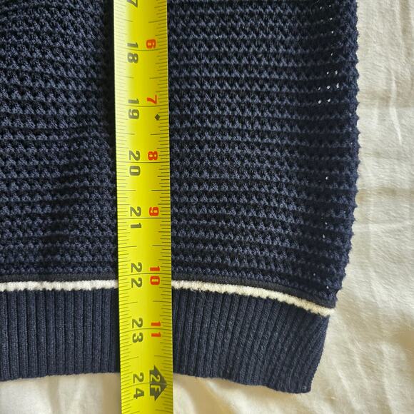 Scotch & Soda Womens Mesh Pullover Sweater Navy Size 2 Nautical Spring Summer - Picture 9 of 9